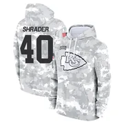 Men's Spencer Shrader Kansas City Chiefs Camo Arctic 2024 Salute to Service Club Fleece Pullover Hoodie