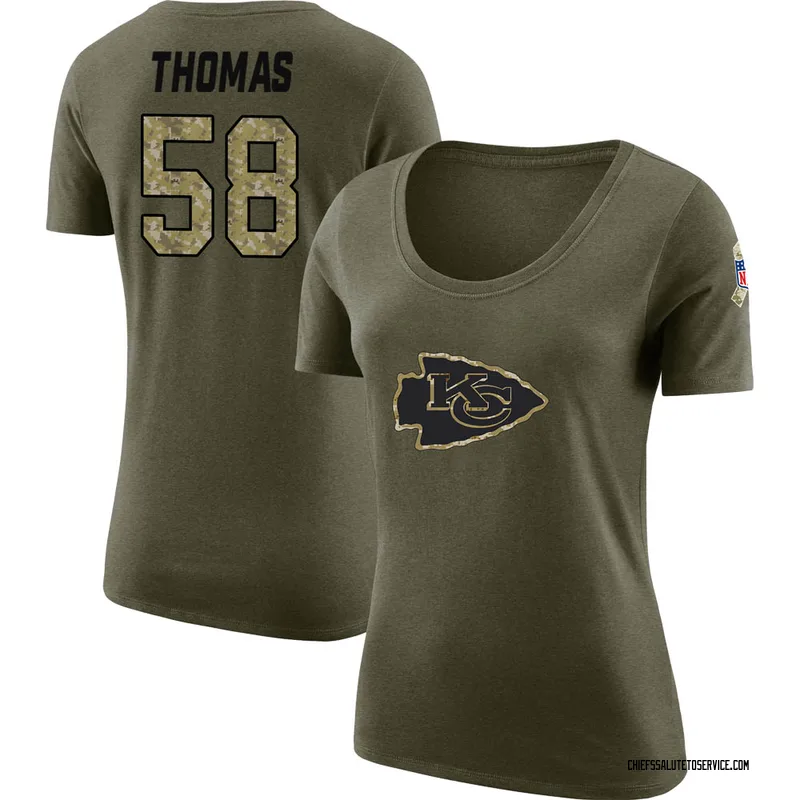 Derrick Thomas Kansas City Chiefs 2022 Salute To Service Retired Olive  Football Jersey • Kybershop