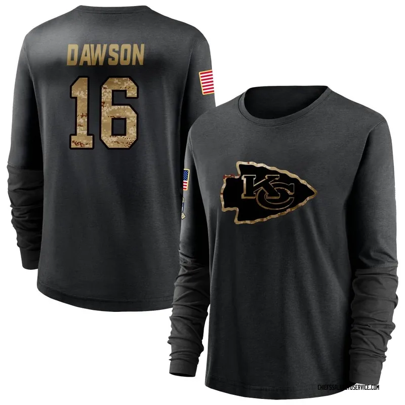 Kansas City Chiefs #16 Len Dawson Black 2020 Salute to Service Limited  Jersey