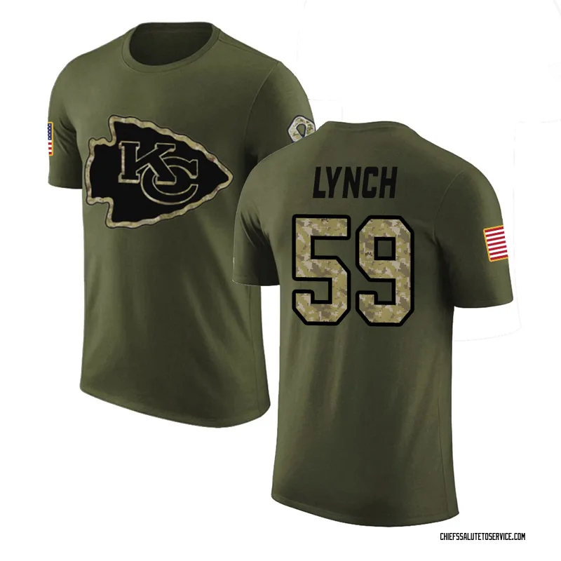 Youth Blake Lynch Kansas City Chiefs Legend Olive Salute to Service T-Shirt