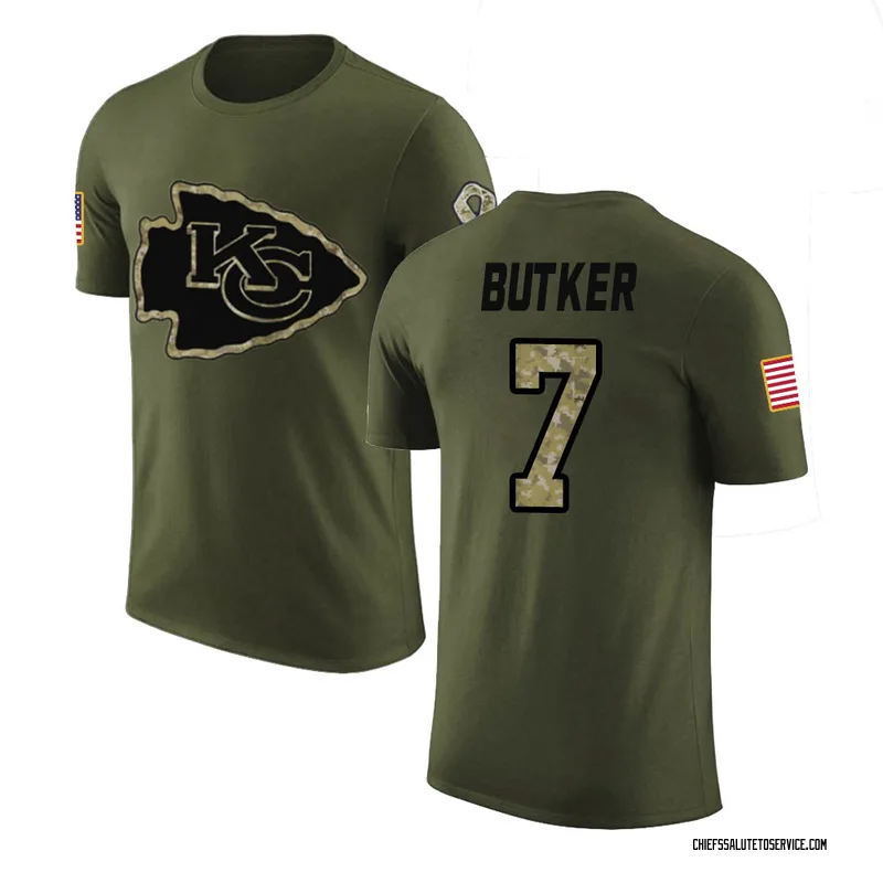 Women's Harrison Butker Legend Salute to Service Scoop Neck T-Shirt - Olive  - Tshirtsedge